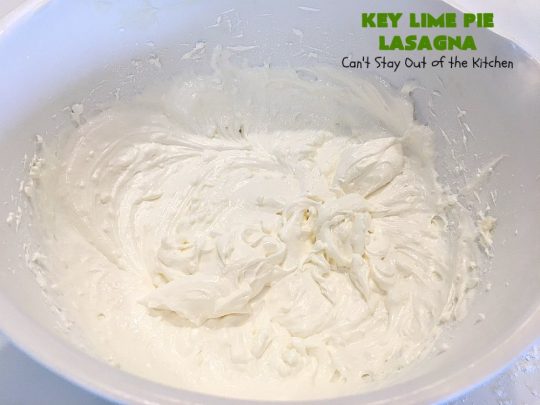 Key Lime Pie Lasagna | Can't Stay Out of the Kitchen | BEST #KeyLimePie #dessert ever! This four-layered dessert is spectacular. It's perfect for #holidays like #MothersDay or #FathersDay. #cheesecake #KeyLime