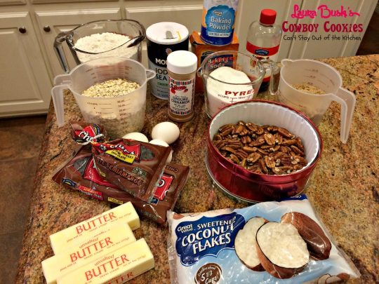 Laura Bush's Cowboy Cookies | Can't Stay Out of the Kitchen | these fabulous #oatmeal #cookies were a presidential winner. #dessert #chocolate