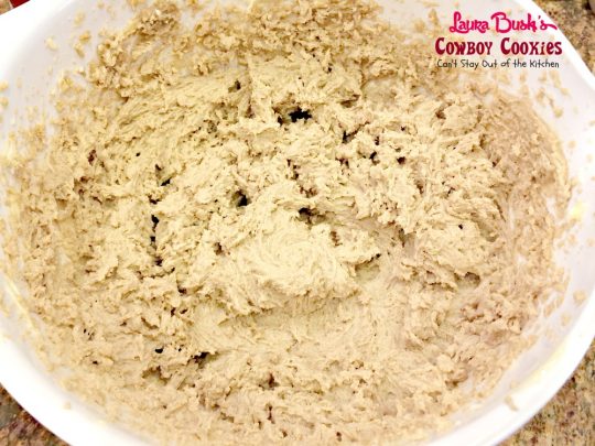 Laura Bush's Cowboy Cookies | Can't Stay Out of the Kitchen | these fabulous #oatmeal #cookies were a presidential winner. #dessert #chocolate