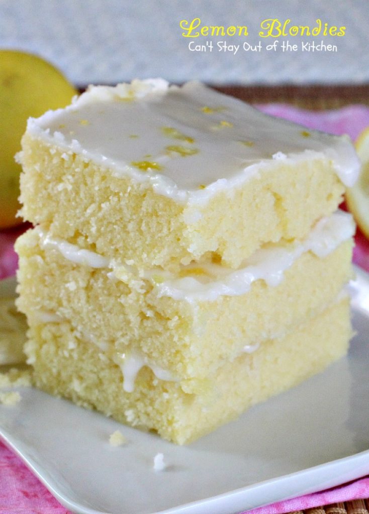 Lemon Blondies | Can't Stay Out of the Kitchen | Cool, refreshing and scrumptious #lemon #dessert that's very easy to make. #cookie #brownie