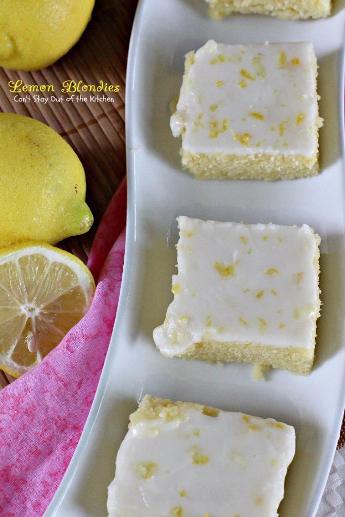 Lemon Blondies | Can't Stay Out of the Kitchen | Cool, refreshing and scrumptious #lemon #dessert that's very easy to make. #cookie #brownie