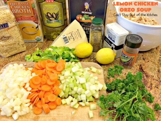 Lemon Chicken Orzo Soup | Can't Stay Out of the Kitchen | this heavenly recipe is #chicken #soup for the soul! It's a wonderful dinner entree now that fall is officially here! #lemon #orzo #pasta