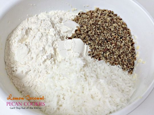 Lemon Coconut Pecan Cookies | Can't Stay Out of the Kitchen | these lovely sugar #cookies are filled with #lemon zest, #coconut & #pecans. Great for #holidays or #tailgating. #dessert