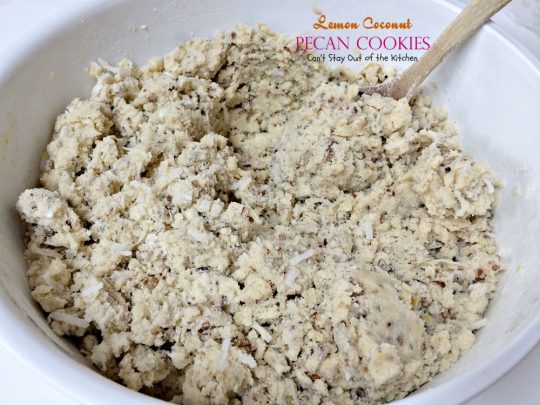 Lemon Coconut Pecan Cookies | Can't Stay Out of the Kitchen | these lovely sugar #cookies are filled with #lemon zest, #coconut & #pecans. Great for #holidays or #tailgating. #dessert