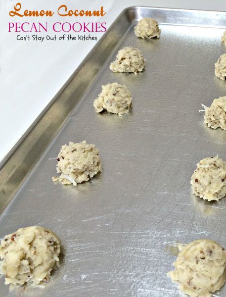 Lemon Coconut Pecan Cookies | Can't Stay Out of the Kitchen | these lovely sugar #cookies are filled with #lemon zest, #coconut & #pecans. Great for #holidays or #tailgating. #dessert
