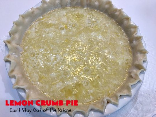 Lemon Crumb Pie | Can't Stay Out of the Kitchen | these #LemonPies are magnificent! This #GooseberryPatch #recipe is so delightful we made 2 batches (4 pies total). Great #dessert for #company or #holidays. #pie #LemonCrumbPie #HolidayDessert #LemonDessert #ValentinesDay