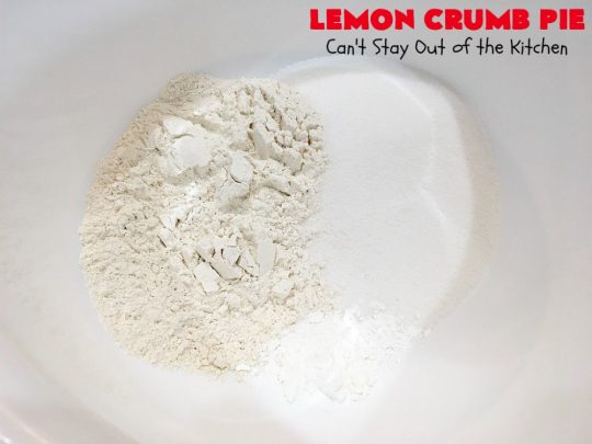 Lemon Crumb Pie | Can't Stay Out of the Kitchen | these #LemonPies are magnificent! This #GooseberryPatch #recipe is so delightful we made 2 batches (4 pies total). Great #dessert for #company or #holidays. #pie #LemonCrumbPie #HolidayDessert #LemonDessert #ValentinesDay