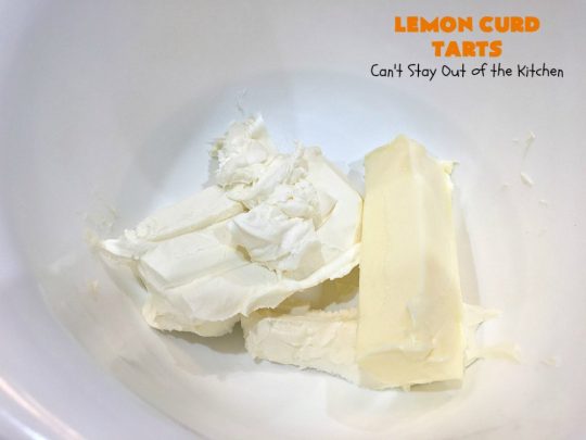 Lemon Curd Tarts | Can't Stay Out of the Kitchen | This awesome 6 ingredient #recipe is perfect for #holiday #baking & #ChristmasCookieExchanges. These festive #cookies are filled with #LemonCurd & are absolutely delightful. Every bite will have you drooling! #lemons #dessert #LemonDessert #LemonCurdTarts