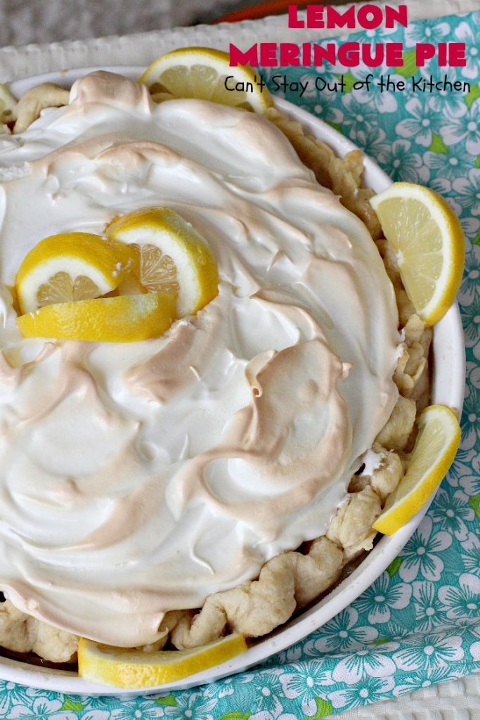 Lemon Meringue Pie | Can't Stay Out of the Kitchen | this is the best #lemon #pie ever! Perfect blend of sweet and tangy with a luscious #meringue topping. Great #dessert for the #holidays or company.