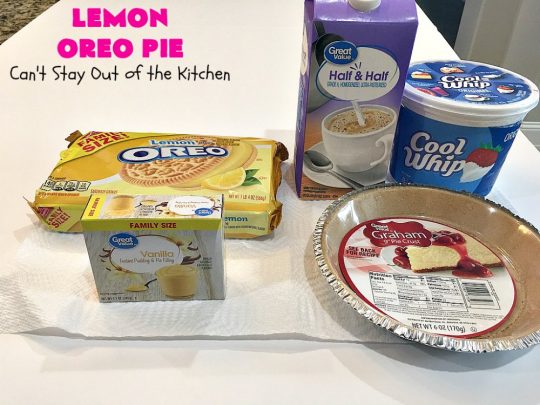 Lemon Oreo Pie | Can't Stay Out of the Kitchen | this luscious 5-ingredient #pie will knock your socks off! It's made with #LemonOreos & is perfect for a company or #holiday #dessert. #Lemon #Oreos #LemonOreoPie