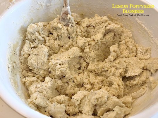 Lemon Poppyseed Blondies | Can't Stay Out of the Kitchen | these luscious #lemon #poppyseed #cookies have a scrumptious lemon frosting you'll be drooling over! #dessert