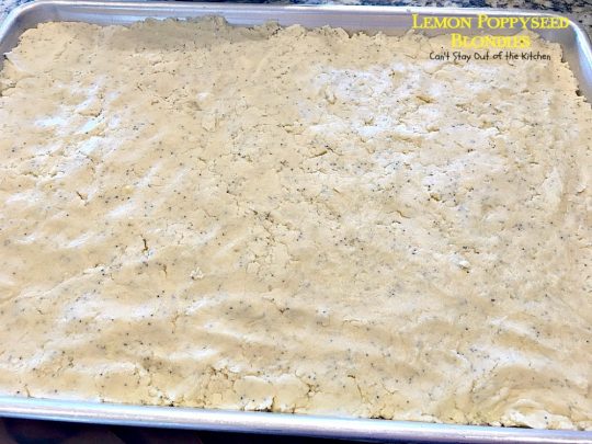 Lemon Poppyseed Blondies | Can't Stay Out of the Kitchen | these luscious #lemon #poppyseed #cookies have a scrumptious lemon frosting you'll be drooling over! #dessert