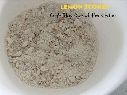 Lemon Scones | Can't Stay Out of the Kitchen | these luscious #scones include #LemonZest #CandiedLemonPeel & #LemonJuice! Yes, they're delightfully lemony & marvelous for a weekend, #holiday or company #breakfast or #brunch. If you enjoy #lemon anything, these sweet #LemonScones will cure any sweet tooth craving. #HolidayBreakfast #ParadiseFruit