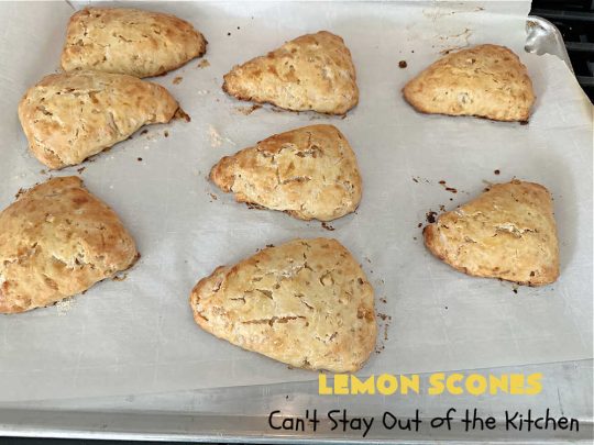 Lemon Scones | Can't Stay Out of the Kitchen | these luscious #scones include #LemonZest #CandiedLemonPeel & #LemonJuice! Yes, they're delightfully lemony & marvelous for a weekend, #holiday or company #breakfast or #brunch. If you enjoy #lemon anything, these sweet #LemonScones will cure any sweet tooth craving. #HolidayBreakfast #ParadiseFruit