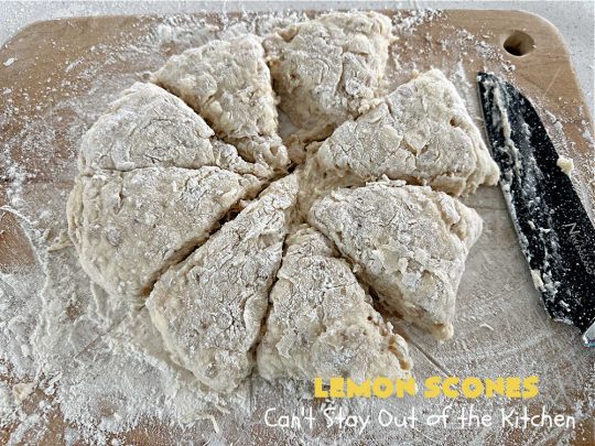 Lemon Scones | Can't Stay Out of the Kitchen | these luscious #scones include #LemonZest #CandiedLemonPeel & #LemonJuice! Yes, they're delightfully lemony & marvelous for a weekend, #holiday or company #breakfast or #brunch. If you enjoy #lemon anything, these sweet #LemonScones will cure any sweet tooth craving. #HolidayBreakfast #ParadiseFruit
