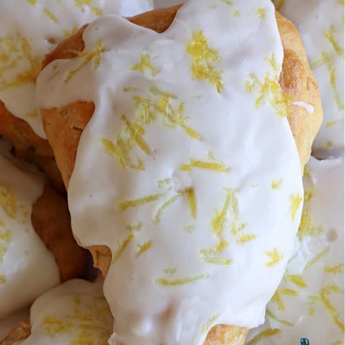 Lemon Scones | Can't Stay Out of the Kitchen | these luscious #scones include #LemonZest #CandiedLemonPeel & #LemonJuice! Yes, they're delightfully lemony & marvelous for a weekend, #holiday or company #breakfast or #brunch. If you enjoy #lemon anything, these sweet #LemonScones will cure any sweet tooth craving. #HolidayBreakfast #ParadiseFruit