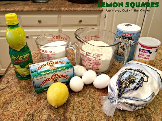 Lemon Squares | Can't Stay Out of the Kitchen | this ooey, gooey, lemony, decadent #dessert has always been my son's favorite #cookie #recipe. We've always loved making them for the #Christmas #holidays. This easy & economical dessert will have you drooling from the first bite! #lemon #LemonSquares #LemonDessert #HolidayDessert