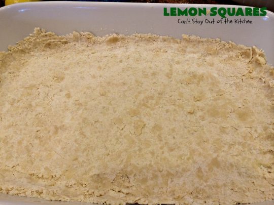 Lemon Squares | Can't Stay Out of the Kitchen | this ooey, gooey, lemony, decadent #dessert has always been my son's favorite #cookie #recipe. We've always loved making them for the #Christmas #holidays. This easy & economical dessert will have you drooling from the first bite! #lemon #LemonSquares #LemonDessert #HolidayDessert