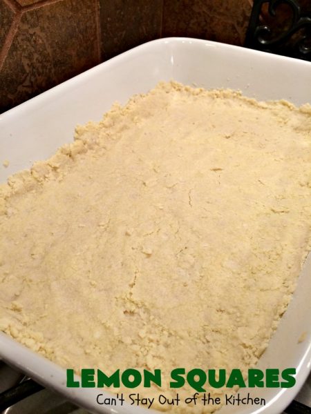 Lemon Squares | Can't Stay Out of the Kitchen | this ooey, gooey, lemony, decadent #dessert has always been my son's favorite #cookie #recipe. We've always loved making them for the #Christmas #holidays. This easy & economical dessert will have you drooling from the first bite! #lemon #LemonSquares #LemonDessert #HolidayDessert