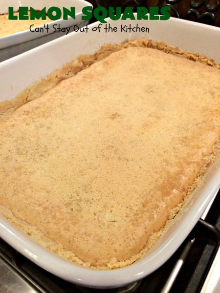 Lemon Squares | Can't Stay Out of the Kitchen | this ooey, gooey, lemony, decadent #dessert has always been my son's favorite #cookie #recipe. We've always loved making them for the #Christmas #holidays. This easy & economical dessert will have you drooling from the first bite! #lemon #LemonSquares #LemonDessert #HolidayDessert