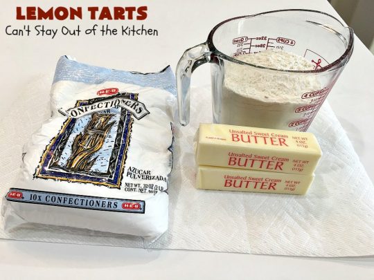 Lemon Tarts | Can't Stay Out of the Kitchen | these amazing #cookies are seriously addictive. You can't stop after eating just one! Terrific for #holiday or #tailgating parties, potlucks or any occasion. #lemon #LemonTarts #dessert #LemonDessert