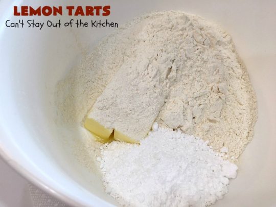 Lemon Tarts | Can't Stay Out of the Kitchen | these amazing #cookies are seriously addictive. You can't stop after eating just one! Terrific for #holiday or #tailgating parties, potlucks or any occasion. #lemon #LemonTarts #dessert #LemonDessert