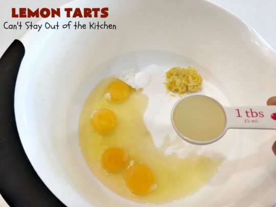 Lemon Tarts | Can't Stay Out of the Kitchen | these amazing #cookies are seriously addictive. You can't stop after eating just one! Terrific for #holiday or #tailgating parties, potlucks or any occasion. #lemon #LemonTarts #dessert #LemonDessert