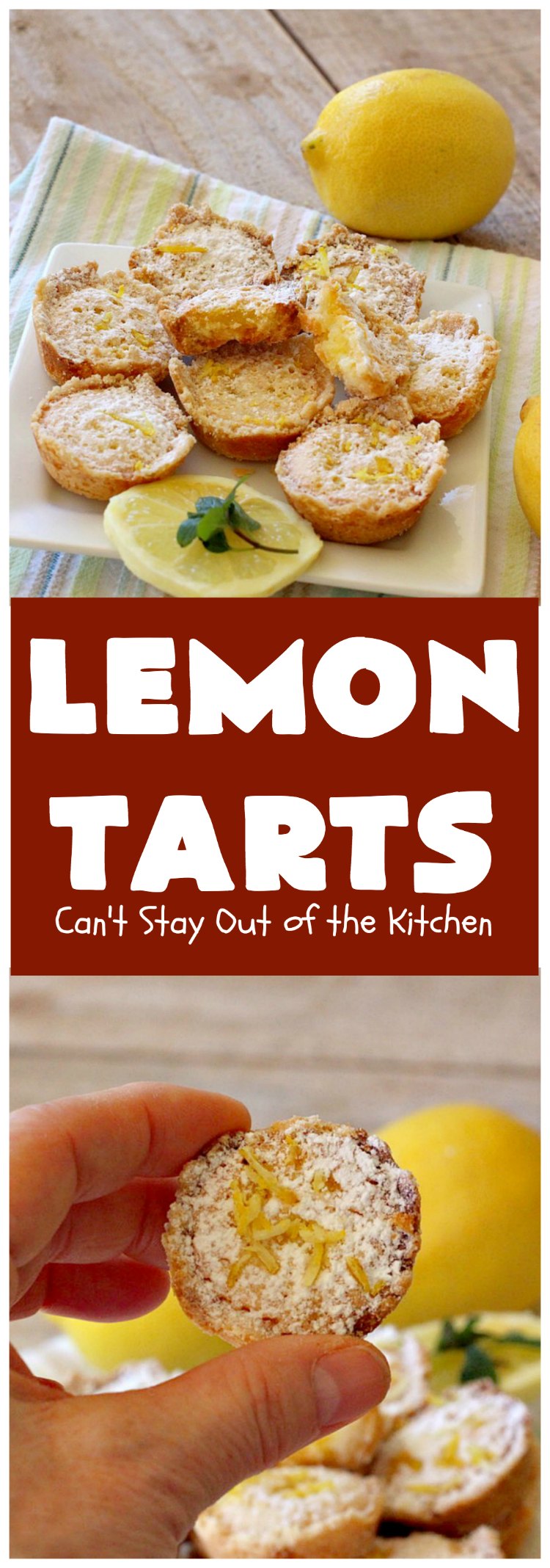 Lemon Tarts | Can't Stay Out of the Kitchen | these amazing #cookies are seriously addictive. You can't stop after eating just one! Terrific for #holiday or #tailgating parties, potlucks or any occasion. #lemon #LemonTarts #dessert #LemonDessert