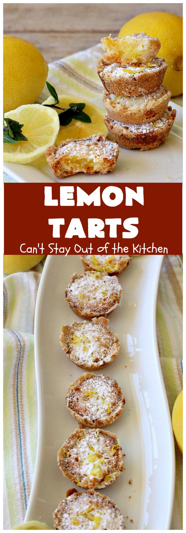 Lemon Tarts | Can't Stay Out of the Kitchen | these amazing #cookies are seriously addictive. You can't stop after eating just one! Terrific for #holiday or #tailgating parties, potlucks or any occasion. #lemon #LemonTarts #dessert #LemonDessert