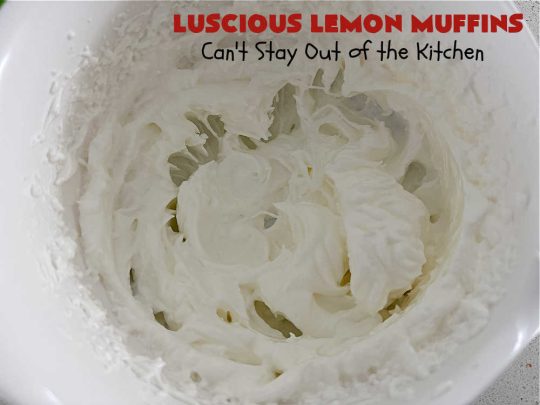Luscious Lemon Muffins | Can't Stay Out of the Kitchen | these scrumptious #muffins are filled with #lemon flavor by using #LemonJuice & #LemonZest. They're sprinkled with a delicious #cinnamon-sugar topping that makes the #muffins irresistible. Great sweet treat for a weekend, company or #holiday #brunch or #breakfast or #tailgating parties. #HolidayBreakfast #LusciousLemonMuffins #LemonMuffins