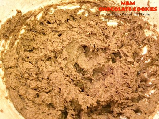 M&M Chocolate Cookies | Can't Stay Out of the Kitchen | these fantastic #chocolate #cookies are so festive and beautiful for the #holidays. They're double loaded with chocolate & #MMs. This #dessert is absolutely a chocolate lover's delight! #ChristmasCookieExchange #HolidayBaking #HolidayDessert #baking #ChocolateDessert #MMDessert #MMChocolateCookies