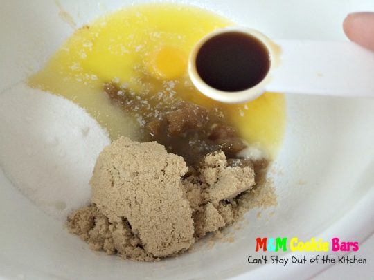 M&M Cookie Bars | Can't Stay Out of the Kitchen | these #brownies are so delectable you won't be able to stop eating them! #M&Ms #cookie #dessert #tailgating