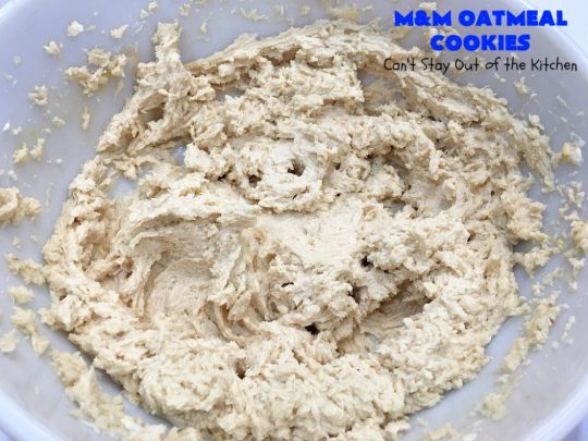 M&M Oatmeal Cookies | Can't Stay Out of the Kitchen | we had people tell us these were the BEST #cookies they've ever eaten after sampling these delicious jewels! So, so good. #M&Ms #OatmealCookies #coconut #pecans #chocolate #Tailgating #ChocolateDessert #M&MDessert #dessert #M&MCookies #M&MOatmealCookies