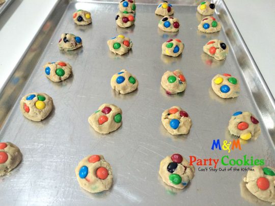 M&M Party Cookies | Can't Stay Out of the Kitchen | sensational #cookies that are great for #holiday parties, #tailgating, or any time you need a #chocolate or #M&M fix! #dessert