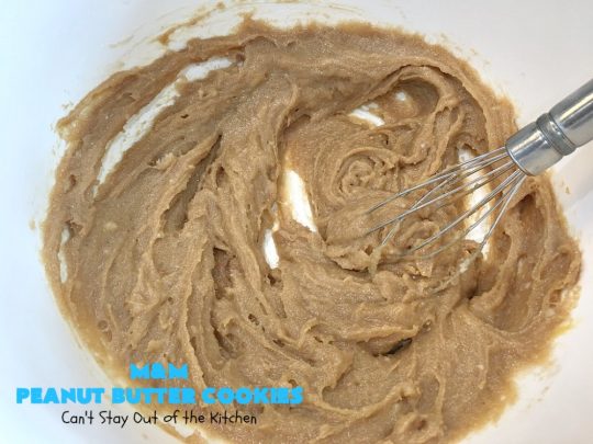 M&M Peanut Butter Cookies | Can't Stay Out of the Kitchen | these spectacular #cookies are divine! They're filled with #PeanutButter and #MMs! What's not to love? They'll cure any sweet tooth craving. Wonderful for #holiday #baking & #ChristmasCookieExchanges. #chocolate #PeanutButterCookies #ChocolateDessert #PeanutButterDessert #MMDessert #MMPeanutButterCookies