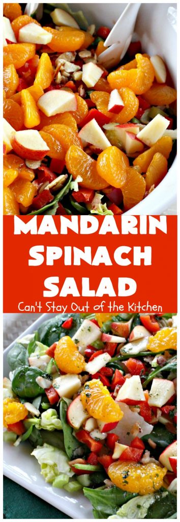 Mandarin Spinach Salad | Can't Stay Out of  the Kitchen