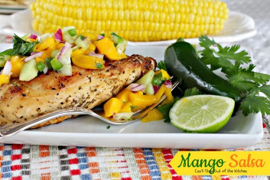 Mango Salsa | Can't Stay Out of the Kitchen | incredible #salsa recipe with just the right amount of heat from #jalapenos. #mangos #glutenfree #vegan