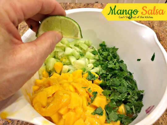 Mango Salsa | Can't Stay Out of the Kitchen | incredible #salsa recipe with just the right amount of heat from #jalapenos. #mangos #glutenfree #vegan