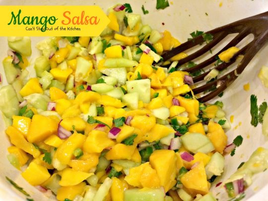 Mango Salsa | Can't Stay Out of the Kitchen | incredible #salsa recipe with just the right amount of heat from #jalapenos. #mangos #glutenfree #vegan