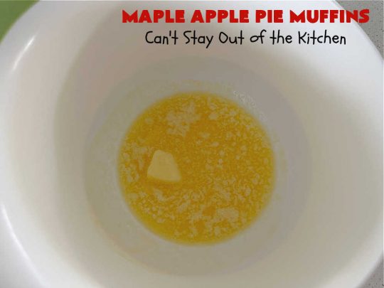 Maple Apple Pie Muffins | Can't Stay Out of the Kitchen | these scrumptious #muffins are heavenly! #MapleSyrup & #MapleExtract make them pop in flavor. Sour cream keeps them moist rather than dry and #pecans add a delicious crunchiness. #Apples make them taste like #ApplePie! Terrific for a weekend, company or #holiday #breakfast #MapleApplePieMuffins