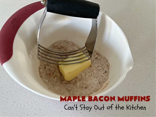 Maple Bacon Muffins | Can't Stay Out of the Kitchen | these luscious #muffins just pop with flavor since they use both #MapleSyrup & #MapleExtract. #Bacon makes everything better and adds just a hint of saltiness & crunchiness. These scrumptious #BreakfastMuffins are a fantastic #breakfast idea for #FathersDay, #holidays or company breakfasts. #MapleBaconMuffins