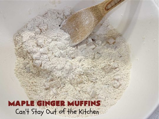 Maple Ginger Muffins | Can't Stay Out of the Kitchen | these outrageous #muffins will rock your world! They explode with #CandiedGinger flavor & are so mouthwatering & irresistible, you're going to want more than one. Marvelous for #holiday #breakfast & Brunch buffets like #Christmas, #Thanksgiving or #NewYearsDay. Every bite will have you swooning! #MapleSyrup #MapleExtract #walnuts #CrystalizedGinger #ParadiseFruit #MapleGingerMuffins