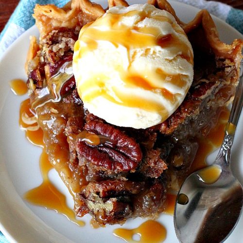 Maple Pecan Pie | Can't Stay Out of the Kitchen | this #PecanPie is dynamite! It's made with #MapleSyrup instead of corn syrup. It's rich, heavenly and so very decadent. Enjoy this #pie for #Christmas, other #holidays or your next special occasion. #dessert #PecanDessert #MaplePecanPie