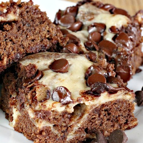 Marbled Chocolate Cheesecake Brownies | Can't Stay Out of the Kitchen