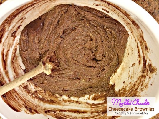 Marbled Chocolate Cheesecake Brownies | Can't Stay Out of the Kitchen | these outrageous #brownies will have you coming back for more! #chocolate #cheesecake #dessert