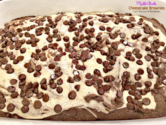 Marbled Chocolate Cheesecake Brownies | Can't Stay Out of the Kitchen | these outrageous #brownies will have you coming back for more! #chocolate #cheesecake #dessert