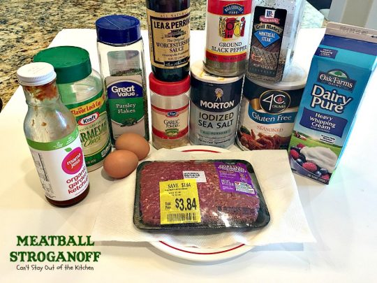 Meatball Stroganoff | Can't Stay Out of the Kitchen | sensational #stroganoff with amped up #meatballs and sauce using #MontrealSteakSeasoning! Amazing. #beef #glutenfree