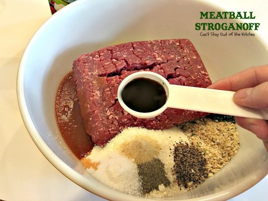 Meatball Stroganoff | Can't Stay Out of the Kitchen | sensational #stroganoff with amped up #meatballs and sauce using #MontrealSteakSeasoning! Amazing. #beef #glutenfree