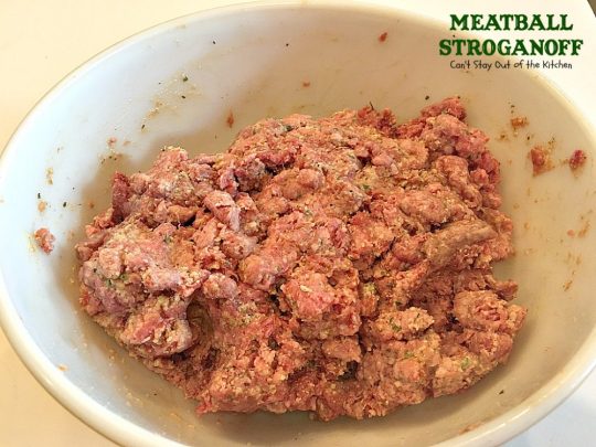 Meatball Stroganoff | Can't Stay Out of the Kitchen | sensational #stroganoff with amped up #meatballs and sauce using #MontrealSteakSeasoning! Amazing. #beef #glutenfree