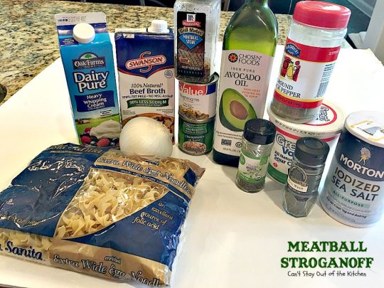 Meatball Stroganoff | Can't Stay Out of the Kitchen | sensational #stroganoff with amped up #meatballs and sauce using #MontrealSteakSeasoning! Amazing. #beef #glutenfree